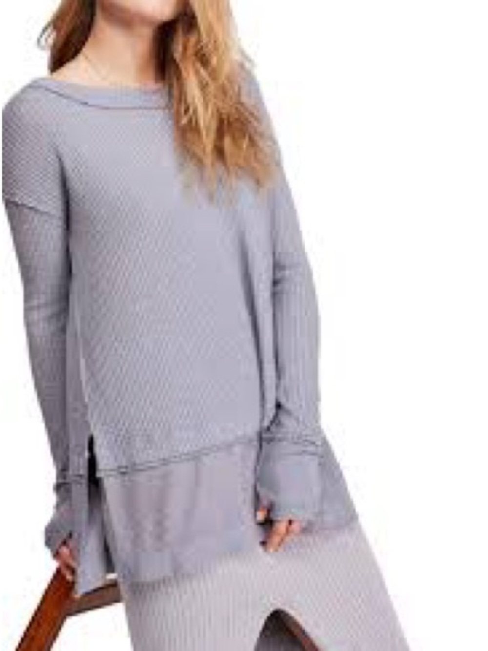 Free People Women's North Shore Thermal Tunic - Grey